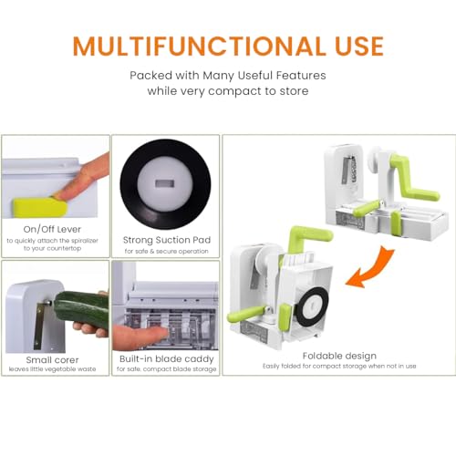 HASTHIP® Vegetable Slicer for Kitchen 5 Blades Cutter Potato Onion Chopper Multifunctional for Squash Potatoes Carrots 3 PCS HASTHIP® Vegetable Slicer for Kitchen 5 Blades Cutter Potato Onion Chopper Multifunctional for Squash Potatoes Carrots 3 PCS
